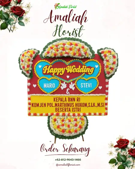 Papan Bunga Pernikahan Senggi